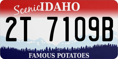 ID license plate 2T7109B