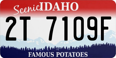 ID license plate 2T7109F