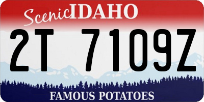 ID license plate 2T7109Z