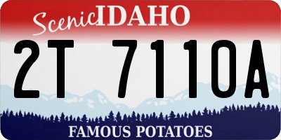 ID license plate 2T7110A