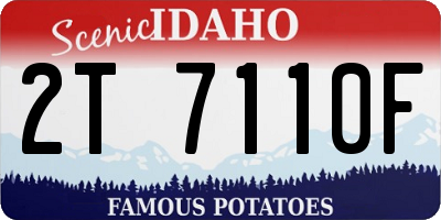 ID license plate 2T7110F