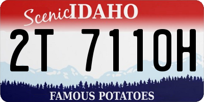 ID license plate 2T7110H