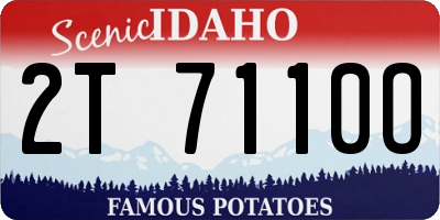 ID license plate 2T7110O