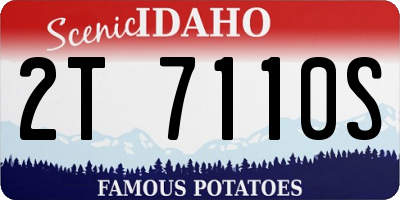 ID license plate 2T7110S