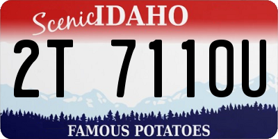 ID license plate 2T7110U