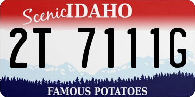 ID license plate 2T7111G