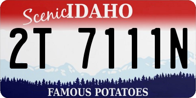 ID license plate 2T7111N