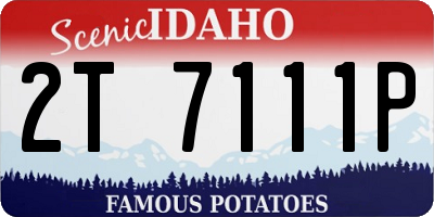 ID license plate 2T7111P