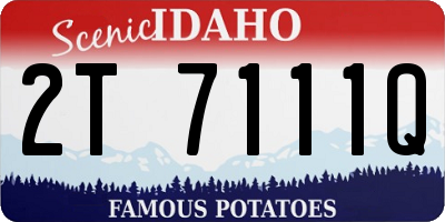 ID license plate 2T7111Q