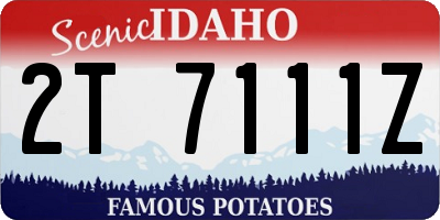 ID license plate 2T7111Z