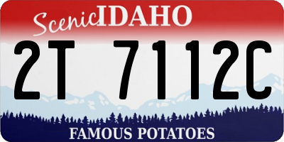 ID license plate 2T7112C