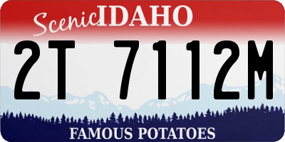 ID license plate 2T7112M