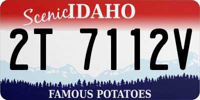 ID license plate 2T7112V