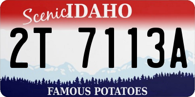 ID license plate 2T7113A