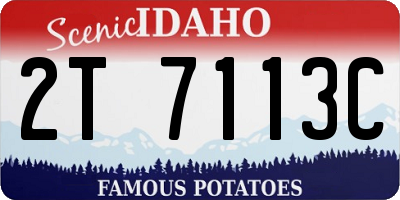 ID license plate 2T7113C