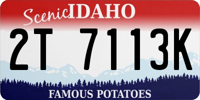 ID license plate 2T7113K