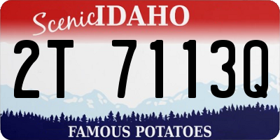 ID license plate 2T7113Q