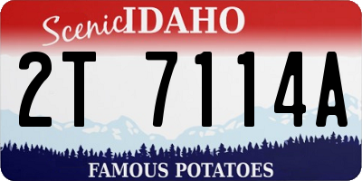 ID license plate 2T7114A