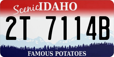 ID license plate 2T7114B