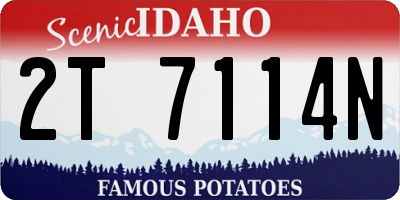 ID license plate 2T7114N