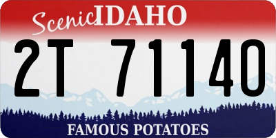 ID license plate 2T7114O