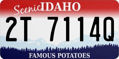 ID license plate 2T7114Q