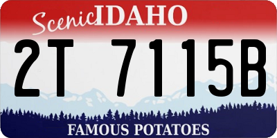ID license plate 2T7115B