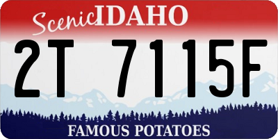 ID license plate 2T7115F