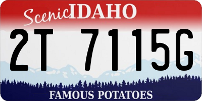 ID license plate 2T7115G
