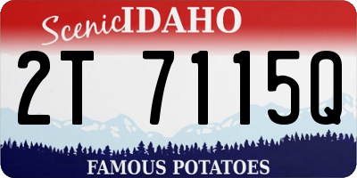 ID license plate 2T7115Q