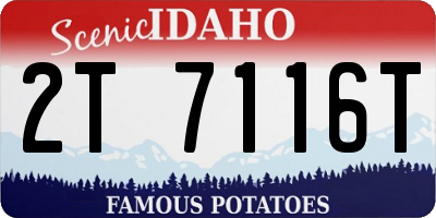 ID license plate 2T7116T