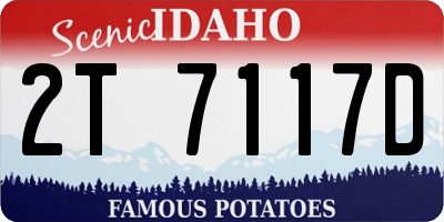 ID license plate 2T7117D