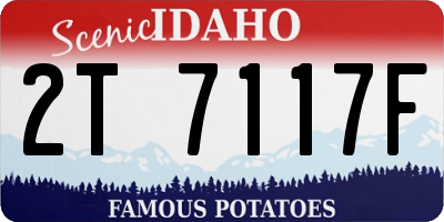 ID license plate 2T7117F