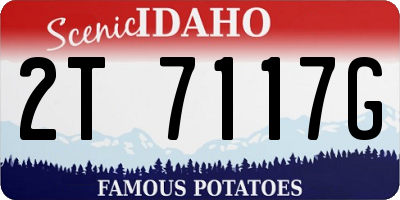 ID license plate 2T7117G