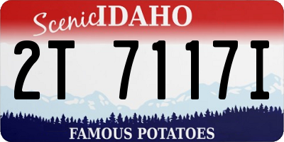 ID license plate 2T7117I