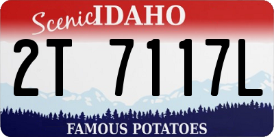 ID license plate 2T7117L