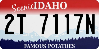 ID license plate 2T7117N