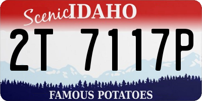 ID license plate 2T7117P
