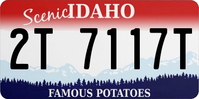 ID license plate 2T7117T
