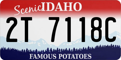 ID license plate 2T7118C