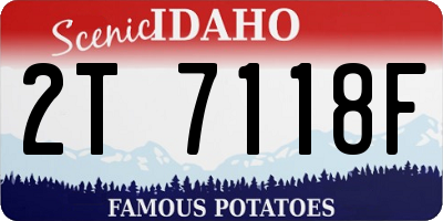 ID license plate 2T7118F