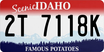 ID license plate 2T7118K