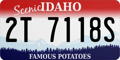 ID license plate 2T7118S