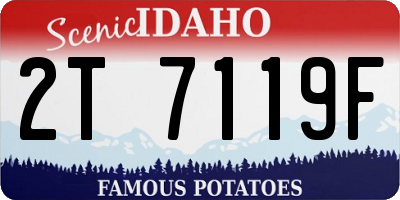 ID license plate 2T7119F
