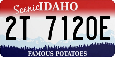 ID license plate 2T7120E