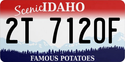 ID license plate 2T7120F