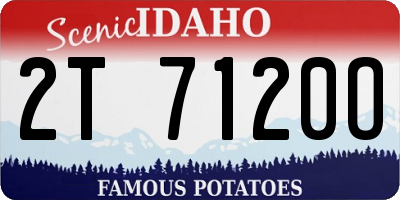 ID license plate 2T7120O