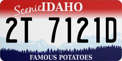 ID license plate 2T7121D