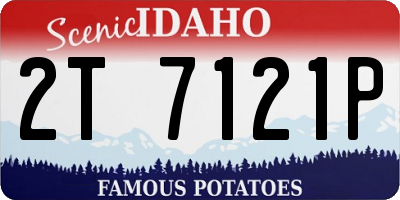 ID license plate 2T7121P