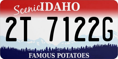 ID license plate 2T7122G